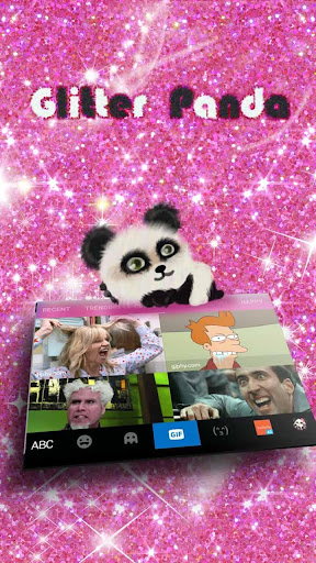 Hot Pink Panda keyboard Theme 6.0.1115_8 screenshots 3