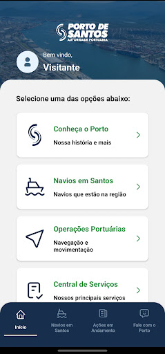 Android application Porto de Santos screenshort
