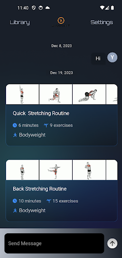 Android application 21MinFit screenshort