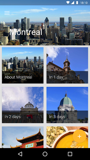 Android application Montreal Travel Guide screenshort