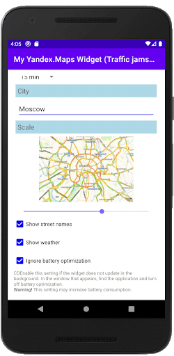 My YandexMaps Widget + Weather Screen 2