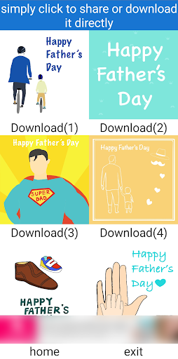 Android application Father's Day cards screenshort
