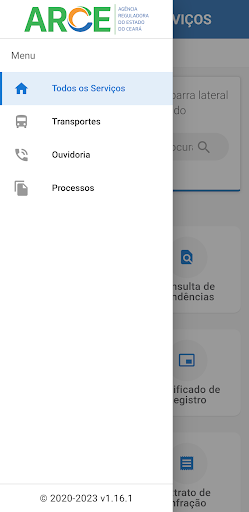 Android application ConectArce Central de Serviços screenshort