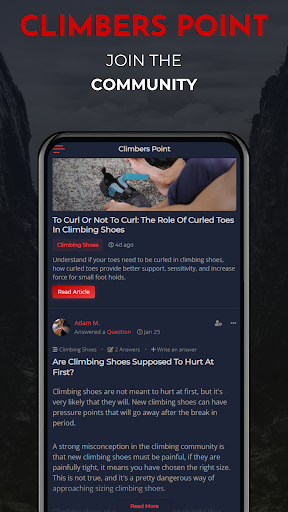 Android application Climbers Point - Rock Climbing screenshort