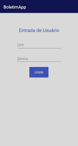 Android application BoletimApp screenshort