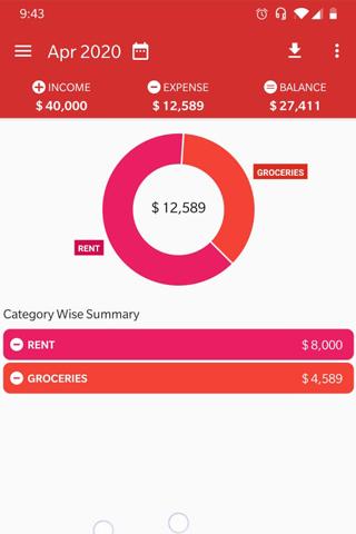 budget Money Expense Tracker Screen 2