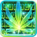 Neon Smoking Weed Keyboard Theme icon