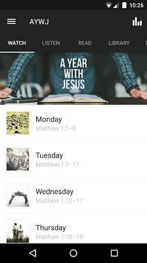 Android application A Year With Jesus screenshort