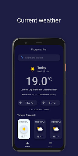 FoggyWeather: Weather Forecast Screen 2