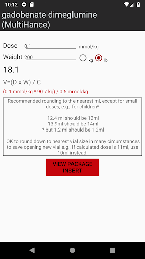 GadCalc Screen 3