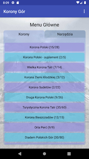 Android application Korony Gór screenshort