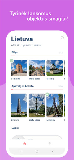 Android application Vietu: Surink Lietuvos vietas screenshort