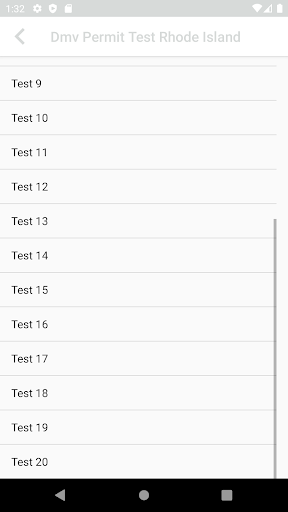 Android application DMV Practice Test Rhode Island screenshort