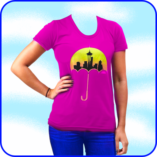 Women T-Shirt Photo Suit Edit logo