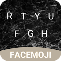 Black Marble Emoji Keyboard Theme for Facemoji
