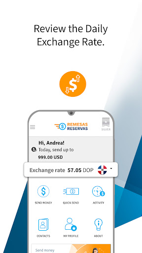 Android application Remesas Reservas screenshort