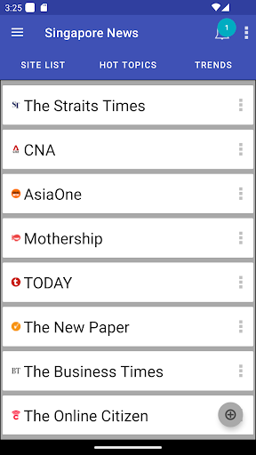 Android application Singapore News screenshort