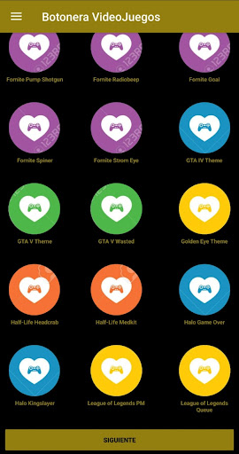 Games Buttons Screen 2