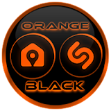 Flat Black and Orange IconPack icon