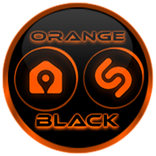Flat Black and Orange IconPack apk