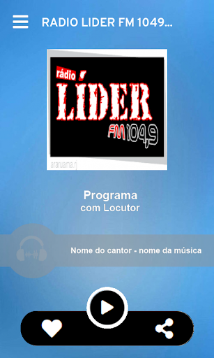 Android application Radio lider fm 104.9 restinga screenshort
