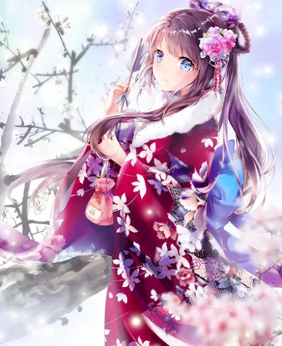 Kimono Anime Girl Wallpaper HD - Latest version for Android - Download APK