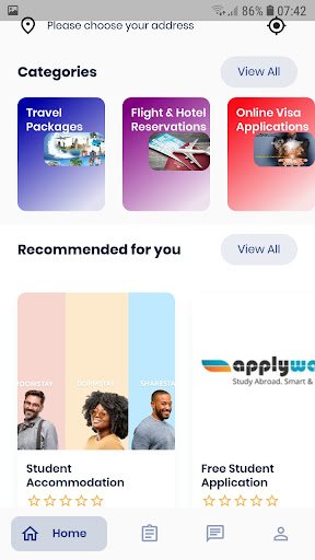 NAC Travel App Screen 2