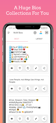 WoW Bios - Bio for Instagram