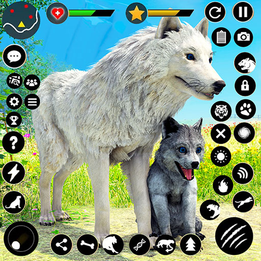 Virtual Arctic Wolf Family Sim  Icon