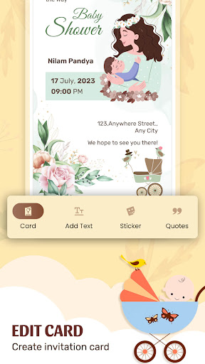 Baby Shower Invitation Card Screen 3