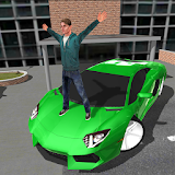 Crime race car drivers 3D icon