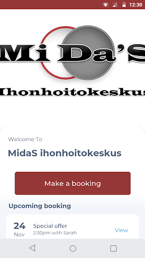 Android application MiDaS ihonhoitokeskus screenshort