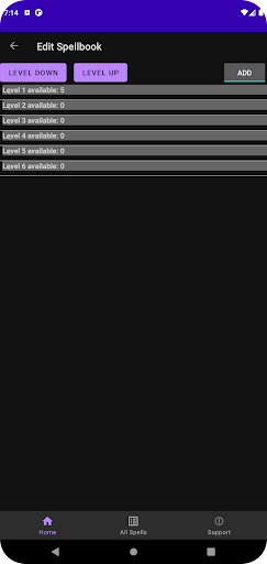 Spellbook2 for Amtgard Screen 2