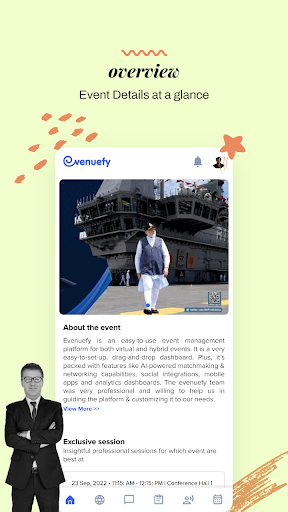 Android application Evenuefy Attendees screenshort