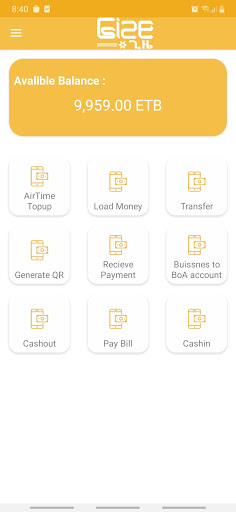 Android application GizePay Merchant screenshort