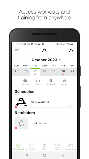 Android application Power Athletics screenshort
