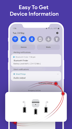 Android application Airpods Battery For Android screenshort