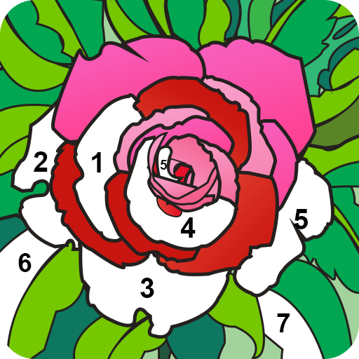 Paint by number: Coloring book logo