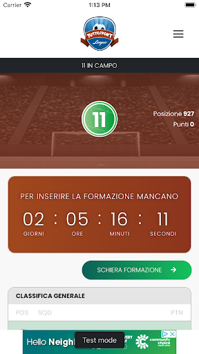 TS League Screen 3