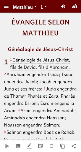 Android application Bible en français screenshort