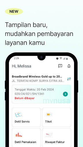 Android application Nusanet - MyNusa screenshort