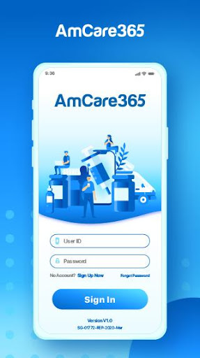 Android application AmCare365 screenshort