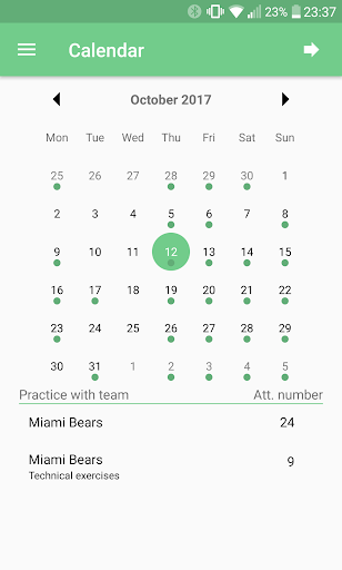 Practice Attendance Tracker