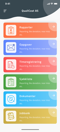 QualiCost Mobil Screen 2
