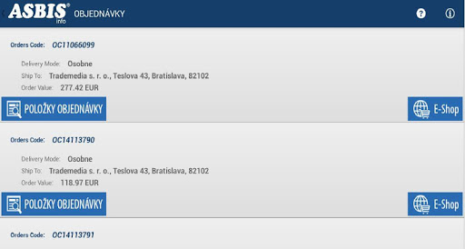 Asbis info Screen 3