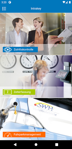 Android application IntraKey – Zeit & Zutritt screenshort