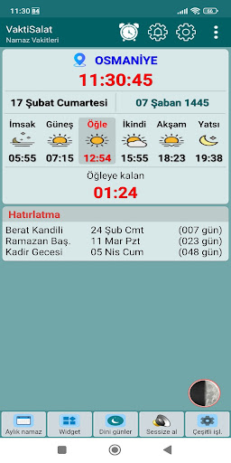 Namaz Vakitleri, Ezan Vakti Screen 2