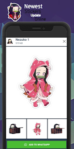 Captura 21 Pegatinas Nezuko para wa android