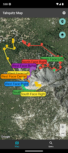 Android application Tahquitz Climbing Guide screenshort