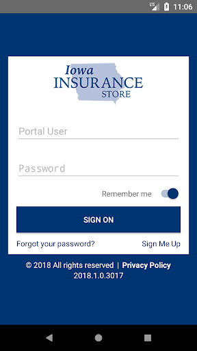 Android application Iowa Insurance Store Online screenshort